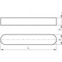 Clavette plate UNIVERSEL 688512850RVS