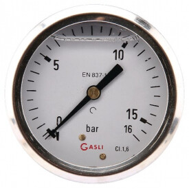 Manometro attacco posteriore diametro 63 0-16bar ¼" MA6316B04SSGF