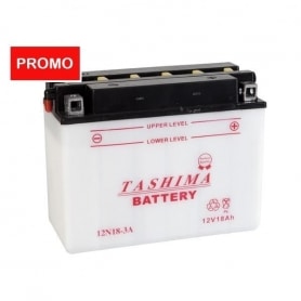 Batterie 12N18-3A TASHIMA LIVRÉE AVEC ÉLECTROLYTE