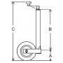 Roue jockey diamètre 48mm - 230x80 AL-KO 1221695