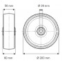 Roue 200mm TENTE FTP2000502060