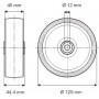 Roue 125mm TENTE UOO125401244