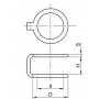 Bague en cuivre 8x12x0,8mm UNIVERSEL CU081208