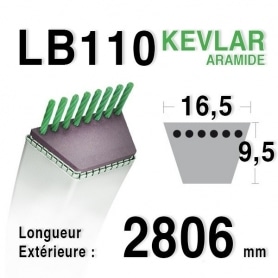 Courroie lb110 - 16,5 mm x 2806 mm
