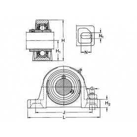 Palier complet SKF 7500SY50TR