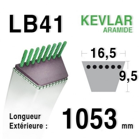 Courroie lb41 - 16,5 mm x 1053 mm