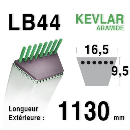 Courroie lb44 - 16,5 mm x 1145 mm