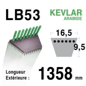 Courroie lb53 - 16,5 mm x 1358 mm