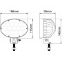 Phare de travail à LED ovale UNIVERSEL LA10432