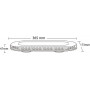 Rampe lumineuse LED magnétique 3x42W UNIVERSEL LA20008