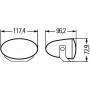 Phare ovale HELLA 1FA008283011