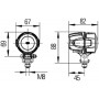 Phare de travail rond HELLA 1G0995050081