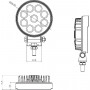 Phare de travail LED rond 27W GOPART LA15004