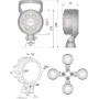 Phare de travail LED rond 25W UNIVERSEL LA10016