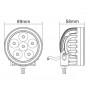 Phare de travail LED rond 18W UNIVERSEL LA10081