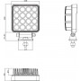 Phare de travail LED rectangle 25W UNIVERSEL LA10024