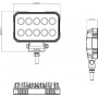 Phare de travail LED rectangle 15W UNIVERSEL LA10021