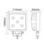 Phare de travail LED carré 15W GOPART LA15021