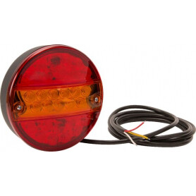 Feu arrière LED rond câblé diamètre 142mm, UNIVERSEL LA40037