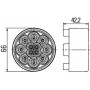 Feu arrière LED rond blanc diamètre 66mm HELLA 2SB009001401