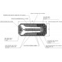 Feu arrière LED rectangle universel câblé UNIVERSEL LA40051