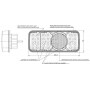 Feu arrière LED rectangle universel câblé UNIVERSEL LA40029