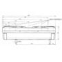 Feu arrière LED rectangle gauche câblé UNIVERSEL LA40025