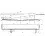 Feu arrière LED rectangle gauche 5 plots UNIVERSEL LA40026