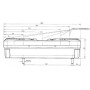 Feu arrière LED rectangle gauche 5 plots UNIVERSEL LA40026