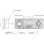 Feu arrière LED rectangle gauche 5 plots UNIVERSEL LA40020