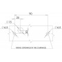Feu arrière LED rectangle gauche 5 plots UNIVERSEL LA40020