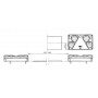 Feu arrière LED rectangle droit câblé UNIVERSEL LA40023
