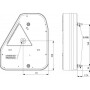 Feu arrière LED rectangle droit câblé GOPART LA45003
