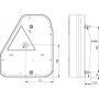Feu arrière LED rectangle droit câblé GOPART LA45002