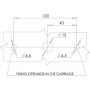Feu arrière LED rectangle droit 5 plots UNIVERSEL LA40032
