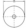 Catadioptre rond rouge diamètre 95mm HELLA 8RA002016121