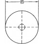 Catadioptre rond rouge diamètre 85mm à visser HELLA 8RA002016111
