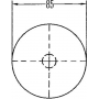 Catadioptre rond blanc diamètre 85mm HELLA 8RA002016101