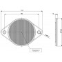 Catadioptre rond blanc diamètre 75mm à visser GOPART LA75016