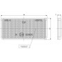 Catadioptre rectangle rouge 94x44mm GOPART LA75006