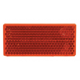 Catadioptre rectangle rouge 70x31,5mm autocollant HELLA 8RA004412021