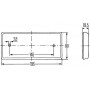 Catadioptre rectangle rouge 196x88mm à visser HELLA 8RA003734101