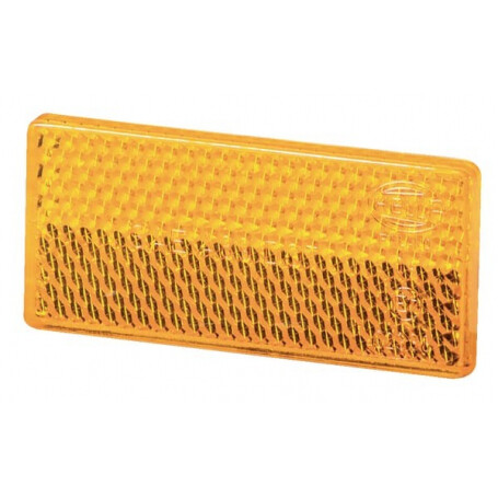 Catadioptre rectangle orange 105x55mm autocollant HELLA 8RB004713001