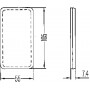 Catadioptre rectangle orange 105x55mm autocollant HELLA 8RB004713001