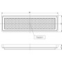 Catadioptre rectangle blanc 69x20mm GOPART LA75007