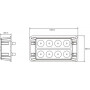 Avertisseur flash LED orange 8x3W duo 12/24V UNIVERSEL LA20012