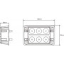 Avertisseur flash LED orange 6x3W 12/24V UNIVERSEL LA20010