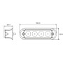 Avertisseur flash LED orange 4x3W 12/24V UNIVERSEL LA20011