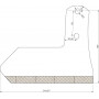 Aileron carbure gauche ALPINA H2218180CN