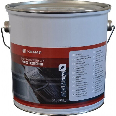 Peinture pour bois gris anthracite 2,5L UNIVERSEL 017116048258KR